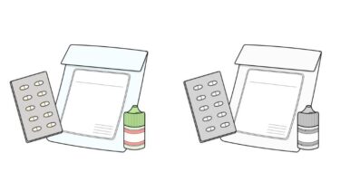 薬のカットイラスト（カラー・モノクロ）
