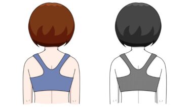 内科検診 ～下着の種類（Yバックブラ）～ のイラスト（カラー・モノクロ）