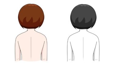 内科検診 ～下着の種類（下着なし）～ のイラスト（カラー・モノクロ）